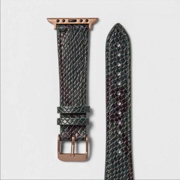 heyday Wearables Nwt Heyday Green Snakeskin Print Apple Watch Band